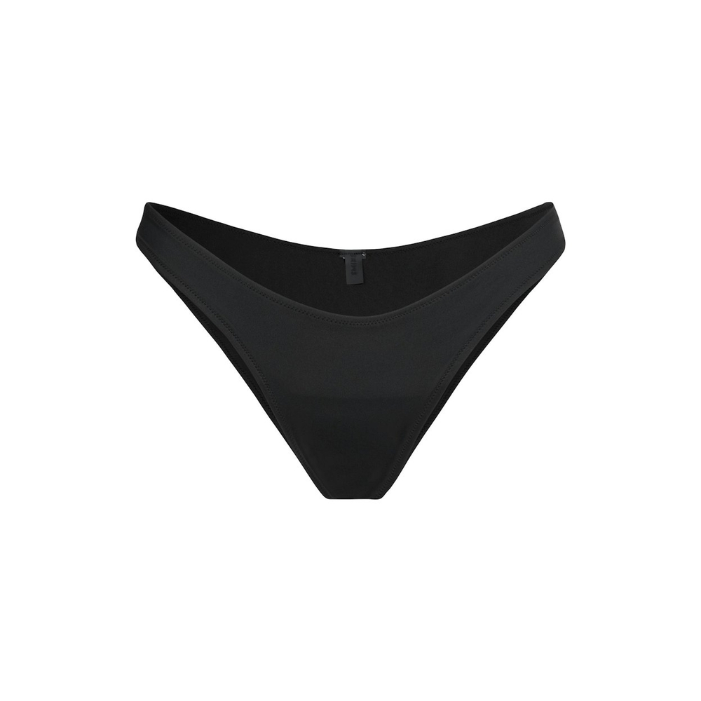 NWT SKIMS Signature Swim Dipped Bikini Bottom Onyx Black Small
